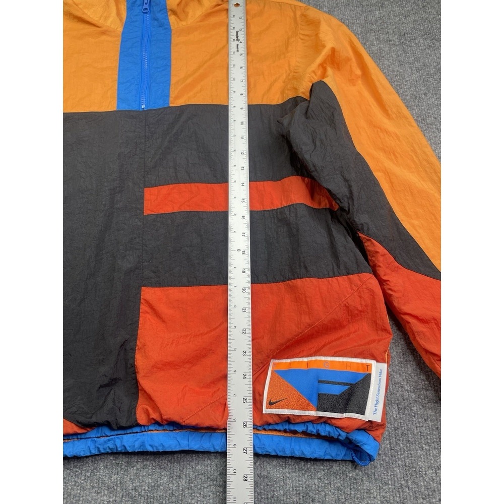 Vintage Nike Flight Jacket Men's L Orange  Multi Color Quarter Zip Basketball - Picture 8 of 10